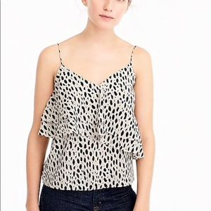 J Crew NWT silk leopard camisole size 2